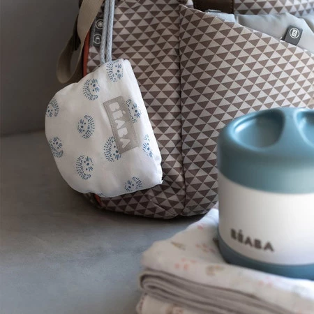 Beaba Pojemnik - termos obiadowy ze stali nierdzewnej z hermetycznym zamknięciem duży 500 ml baltic blue/white