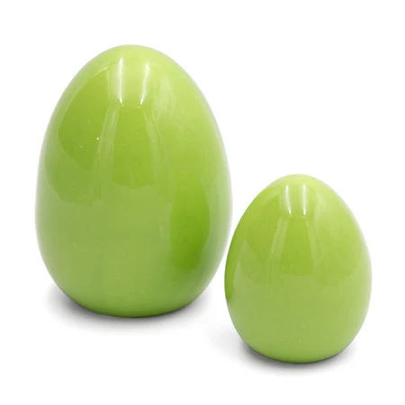 Ozdoba Wielkanocna, Figurka ceramiczna, kolor zielony, rozmiar 12 x 16 x 12 cm