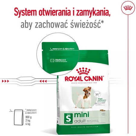 ROYAL CANIN Mini Adult S 2kg + 3 Saszetki 85g GRATIS !!