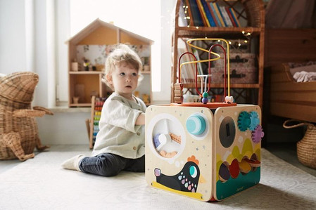 Janod Wielofunkcyjna kostka edukacyjna z pętlą duża