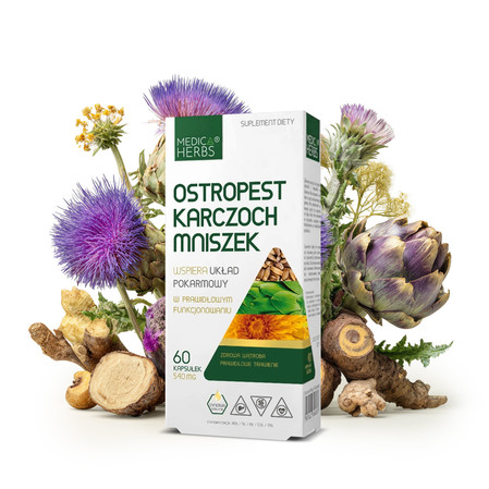 Medica Herbs Ostropest Karczoch Mniszek 60 kaps.