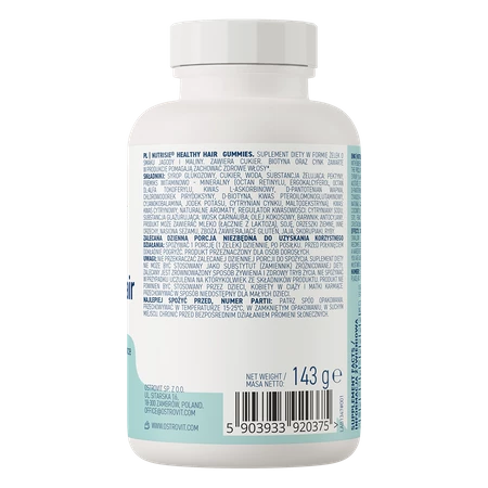 OstroVit NUTRISIE® Healthy Hair Gummies 60 żelek jagodowo-malinowy