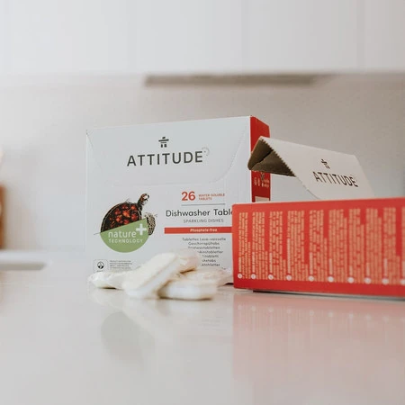Attitude NATURE+, Naturalne tabletki do zmywarki, 26 szt.