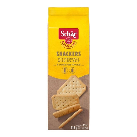 Snackers - krakersy z solą morską bezglutenowe  - 115 g