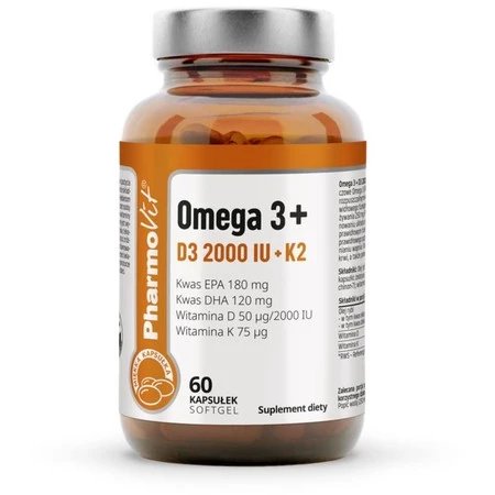 Pharmovit Omega 3 + D3 2000 IU + K2 60 k