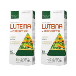 Zestaw 2x MEDICA HERBS Luteina + Zeaksantyna 80 kaps.