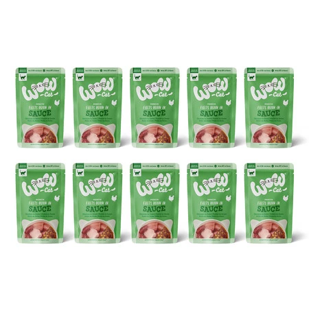 Zestaw 10x WOW CAT Huhn in sauce - filety kurczaka w sosie (85g)