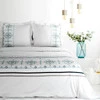 Komplet pościeli satynowej Haft, 220 x 200 cm, Biały