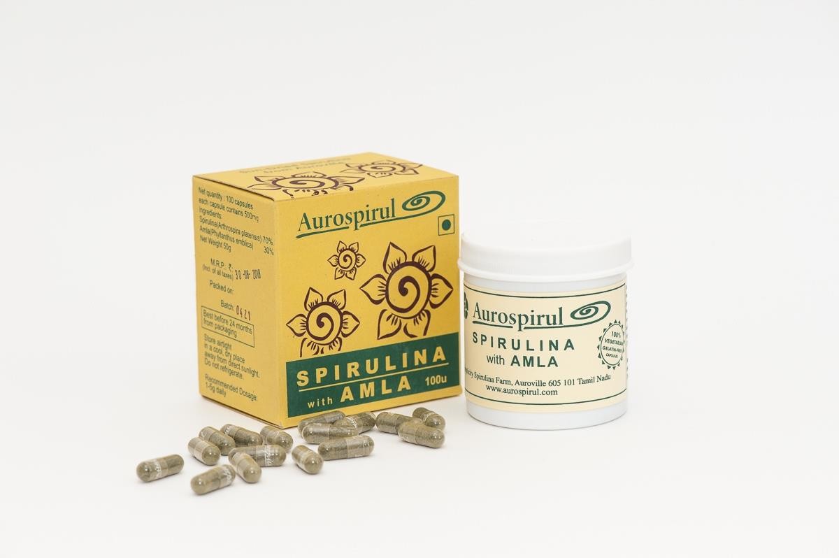 Aurospirul Spirulina Z Amlą 100 Kap. Odkwasza