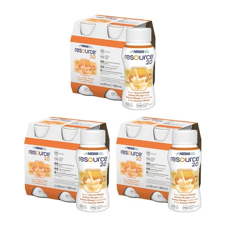 Zestaw 3x RESOURCE 2.0 smak ananas mango 4 x 200ml