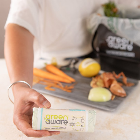 GreenAware, Kompostowalne worki na śmieci 12 L, 14 szt.
