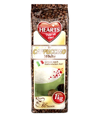 Hearts kawa rozpuszczalna Cappucino White o smaku mlecznym 1 kg