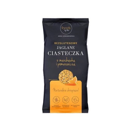 Ciasteczka jaglane z marchewką i pomarańczą 100 g