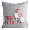 Poszewka świąteczna 45x45 cm – Skrzaty Merry Christmas, srebrna