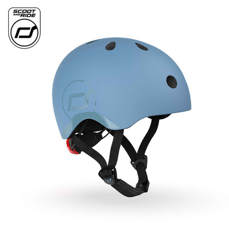 SCOOTANDRIDE Kask S-M dla dzieci 3+ Steel