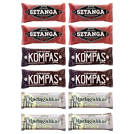 Zestaw mix smaków Zmiany Zmiany: 4x Baton Proteinowy Z Orzeszkami Ziemnymi 