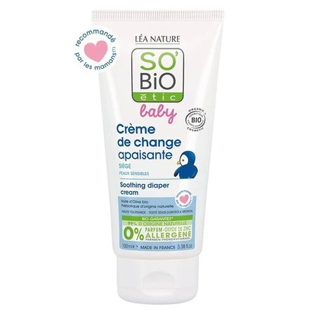 SO BIO Baby, Kojący krem na odparzenia dla dzieci i niemowląt, 100 ml