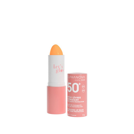 Alphanova Daily Sun, Glow, pomadka do ust z filtrem SPF50+, 4g