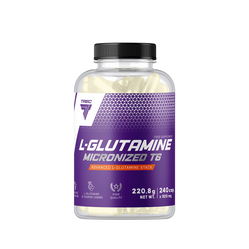Trec L-Glutamine Miconized T6 L-Glutamina Aminokwas 240 kaps.