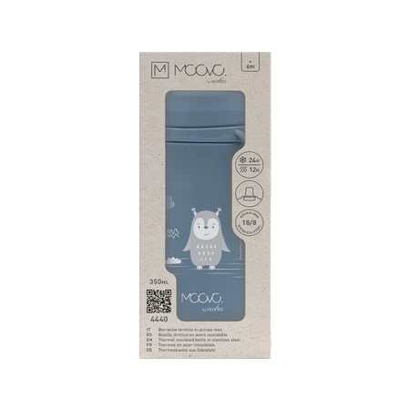 Nuvita, Bidon termiczny z ustnikiem Powder Blue, 350 ml