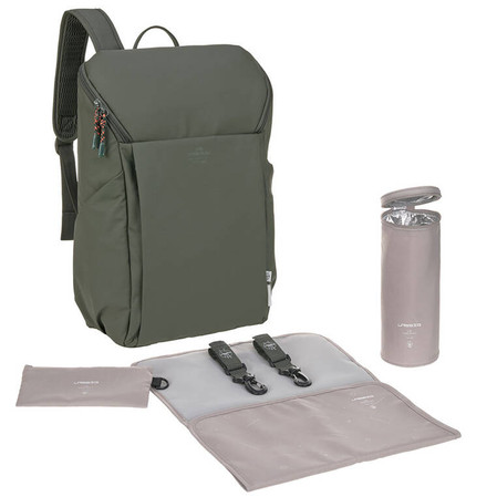 Lassig Green Label Plecak dla mam z akcesoriami Slender Up Backpack olive