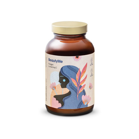 Health Labs Care BeautyMe iskocząsteczkowy kolagen rybi z witaminą C - 114 g 114 g smak malina - marakuja