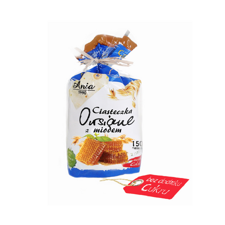 Ciasteczka owsiane z miodem 150 g