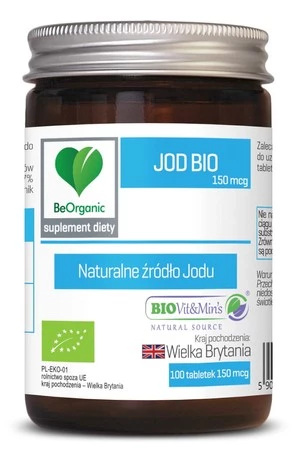 BeOrganic Jod BIO 150mcg x 100 tabletek