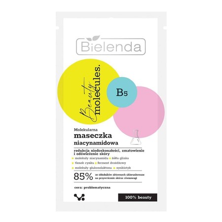 Bielenda Beauty Molecules.Molekularna Maseczka niacynamidowa - do cery problematycznej 8g