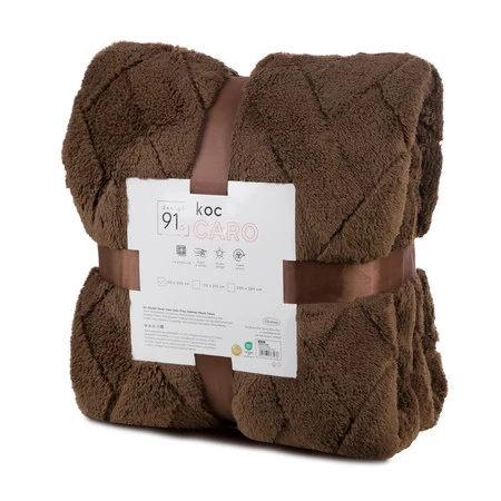 Koc D91/K/CARO 170X210 C.BRĄZ