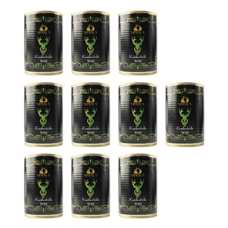 Zestaw 10x MIRALS Knochenbrühe Wild - bulion kolagenowy z kości dziczyzny (400ml)