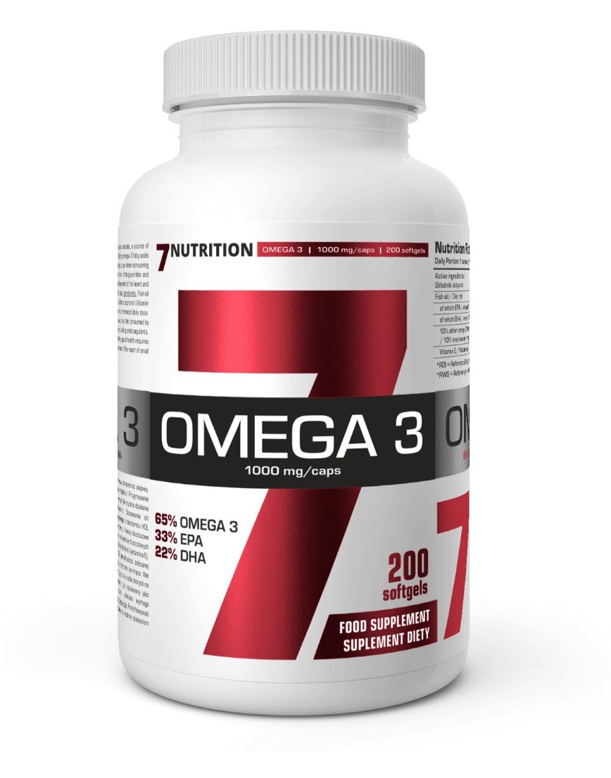 7NUTRITION Omega 3 kwasy tłuszczowe EPA i DHA - 200 kaps. - Nabea.pl