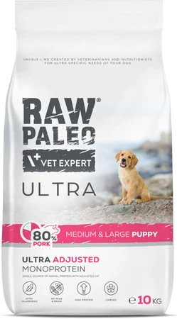 Vet Expert RAW PALEO Medium Large Puppy Ultra Pork 10kg