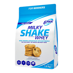 6PAK MILKY SHAKE WHEY odżywka białkowa WPC 1800 g smak ciasteczkowy