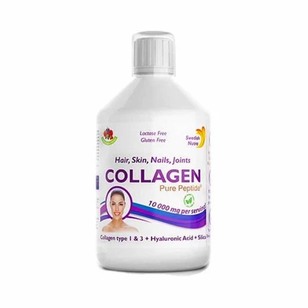 Zestaw 2x Swedish Nutra Collagen 10 000 (bovine) na zdrową skórę 500ml smak jagoda