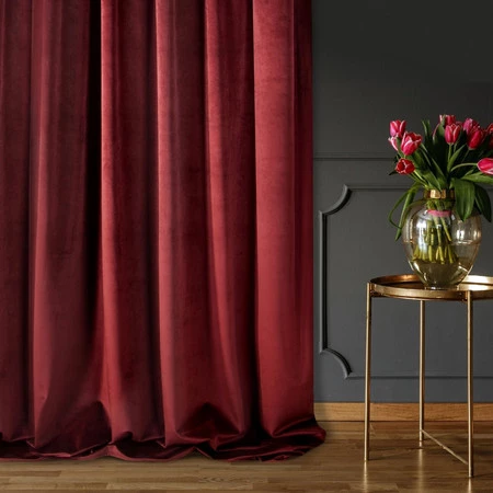 ZASŁONA GOTOWA VILLA 140 X 250 CM CIEMNOBORDOWY