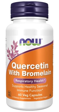 NOW FOODS Quercetin with Bromelain - Kwercetyna + Bromelaina (60 kaps.)