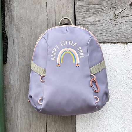 Lassig Plecak do przedszkolaTiny Outdoor Rainbow pastel lilac