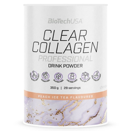 Biotech USA Clear Collagen Professional 350 g smak brzoskwinia z mrożoną herbatą