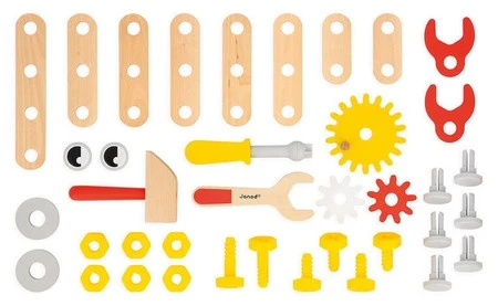 Janod Wózek warsztat magnetyczny z narzędziami Robot Brico ‘Kids 18m+