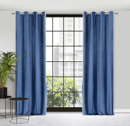 ZASŁONA GOTOWA LUSSI 140 X 250 CM GRANATOWY