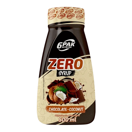 6PAK Syrop ZERO 500ml smak czekolada - orzech