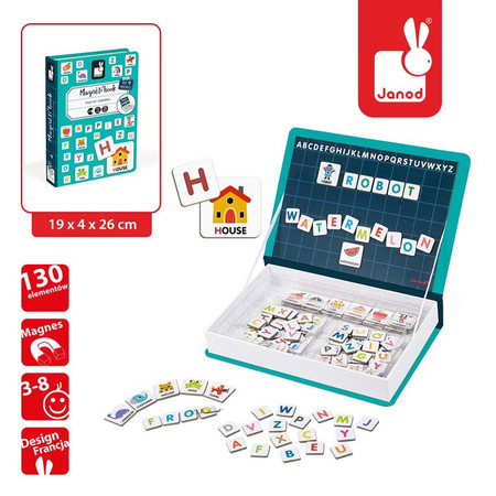 Janod Magnetyczna układanka Alfabet Magnetibook