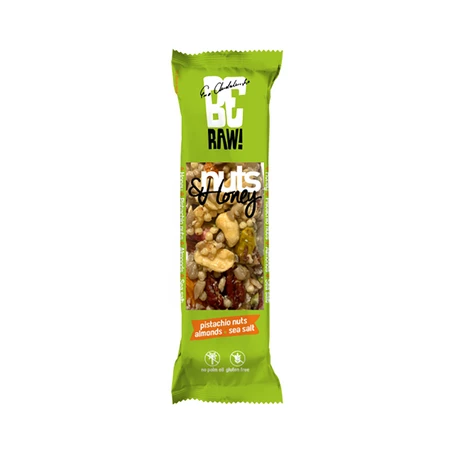 BeRaw Baton Orzechy&Miód z Pistacją 30g