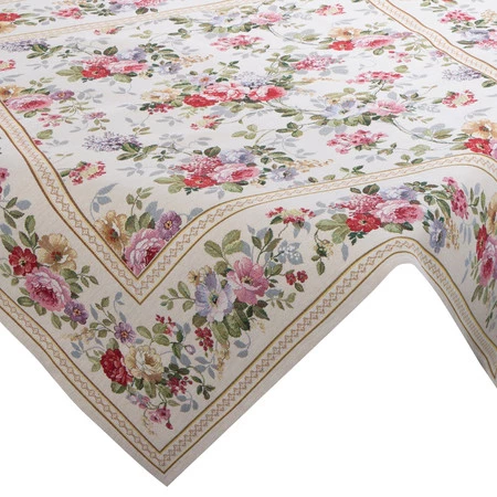 Obrus gobelinowy szerokość: 100 cm, długość: 100 cm, kolor: naturalny