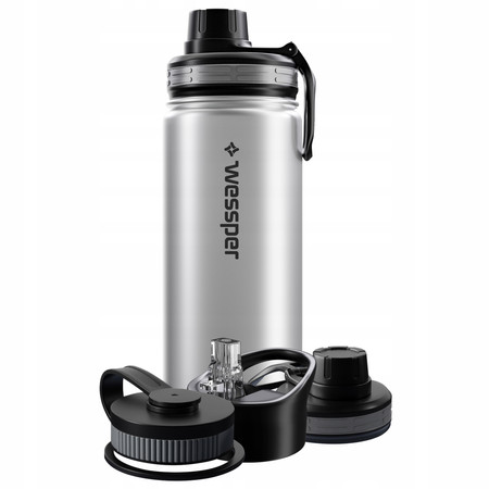 Wessper Butelka termiczna termos THERMOSTEEL srebrna 500ml