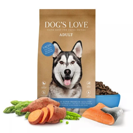 DOG'S LOVE Lachs - łosoś z batatami i spiruliną (2 kg)