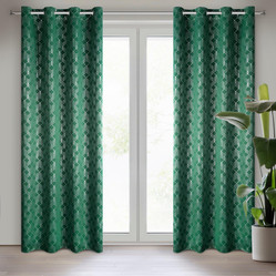 ZASŁONA GOTOWA D91 POLI 140 X 250 CM ZIELONY