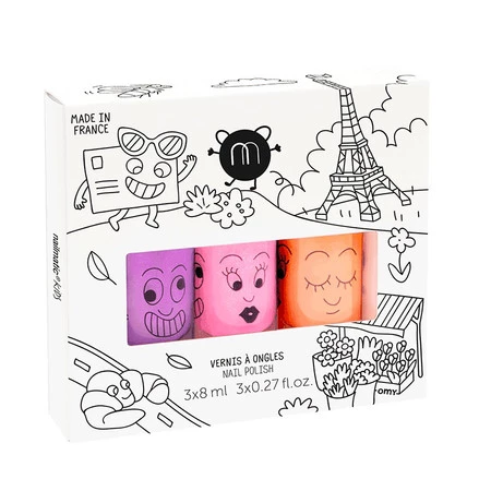 NAILMATIC NEONY- ZESTAW 3 LAKIERÓW DO PAZN 24 ml