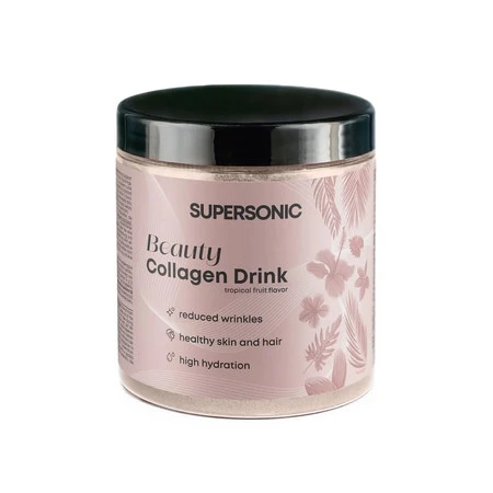 SUPERSONIC Collagen Beauty Drink Tropic 185g (25 porcji) smak owoce tropikalne 